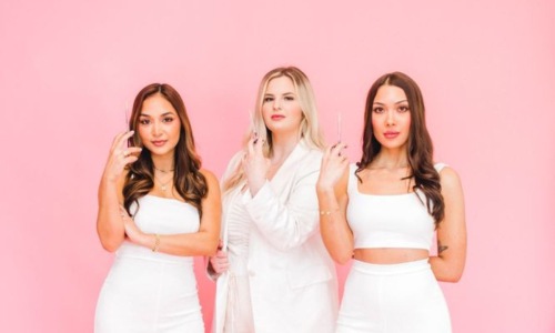 women holding botox injections